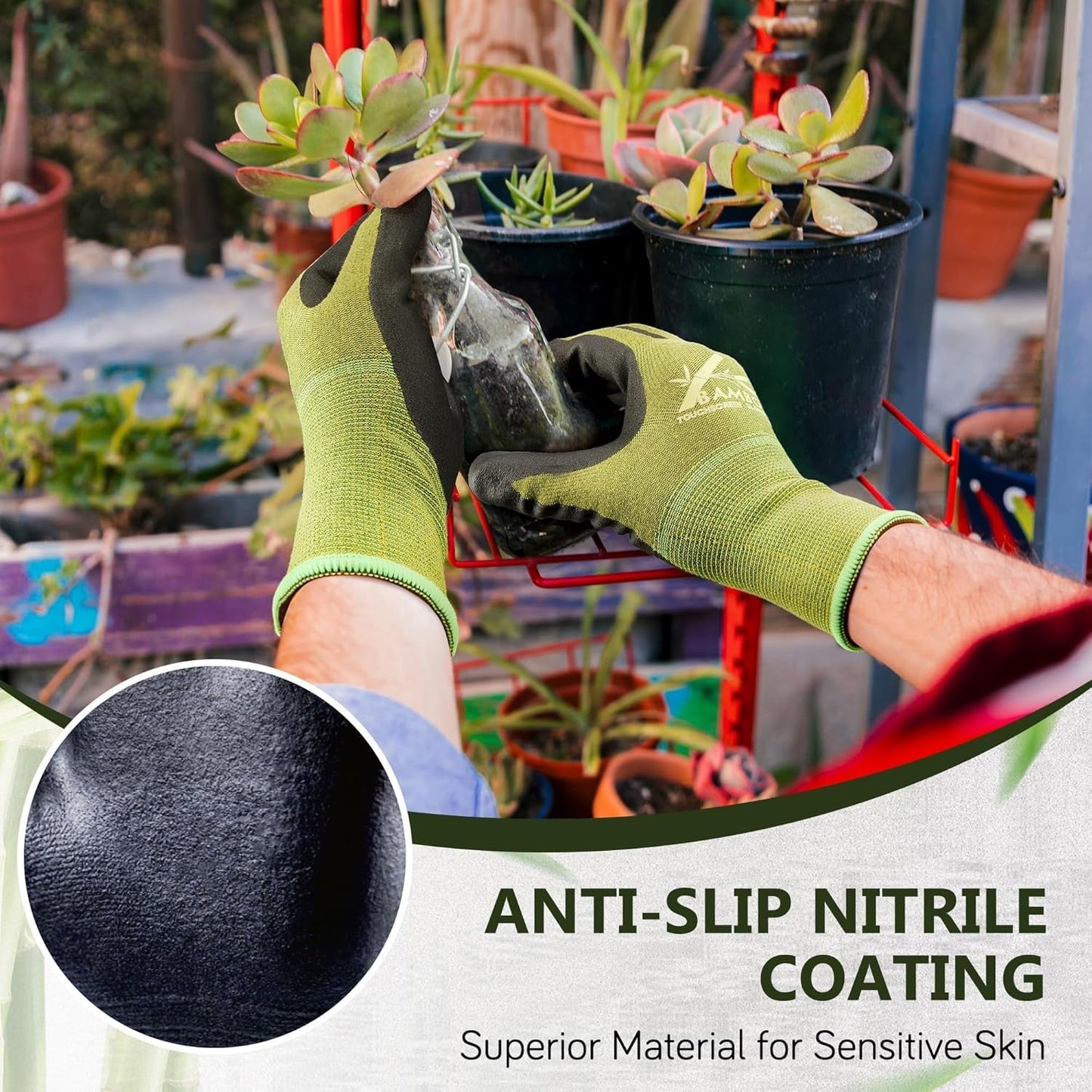 Bamboo Fiber Gardening Gloves